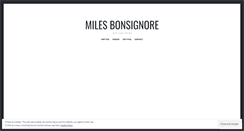 Desktop Screenshot of milesbonsignore.com